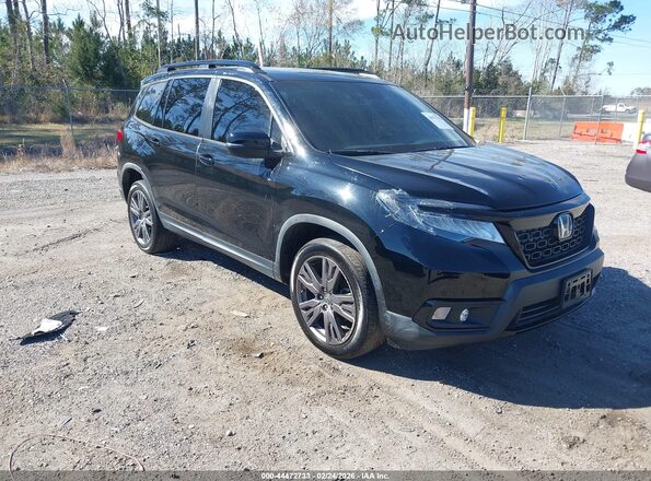 5FNYF8H04KB008322 2019 HONDA PASSPORT Черный Передняя правая четверть
