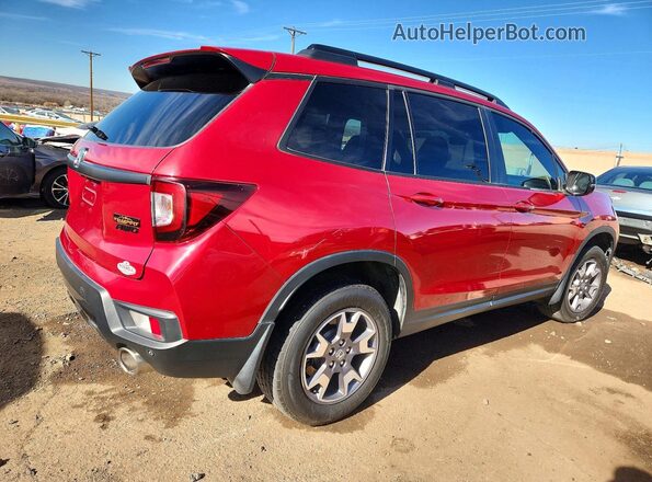 5FNYF8H66PB001593 2023 HONDA PASSPORT Красный Задняя правая четверть