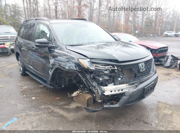 5FNYF8H95KB027296 2019 HONDA PASSPORT Черный Передняя правая четверть