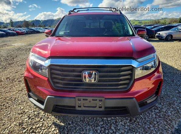 5FPYK3F55PB006722 2023 HONDA RIDGELINE Red Widok z przodu