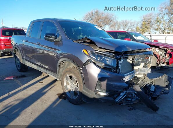 5FPYK3F65RB021653 2024 HONDA RIDGELINE Gray Przód prawy