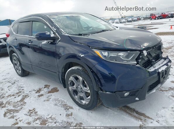 5J6RW2H8XKA019884 2019 HONDA CR-V Синий Передняя правая четверть
