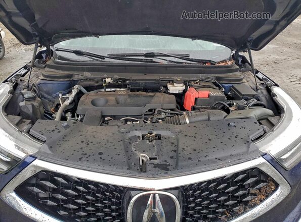 5J8TC2H56KL018845 2019 ACURA RDX Blue Vista del compartimento del motor