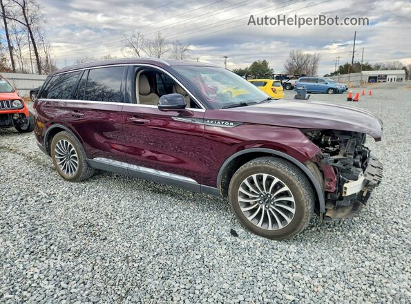 5LM5J7XC2NGL08676 2022 LINCOLN AVIATOR Бордовый Передняя правая четверть