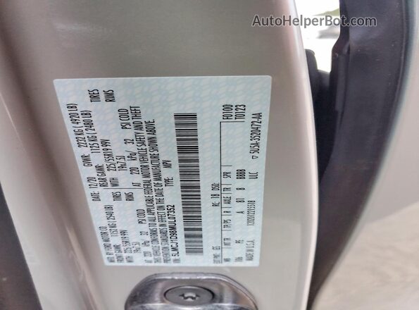 5LMCJ1D98MUL07352 2021 LINCOLN CORSAIR White VIN sticker view