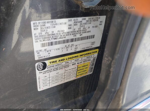5LMJJ2LT7MEL06214 2021 LINCOLN NAVIGATOR Серебряный Вид подкапотного пространства