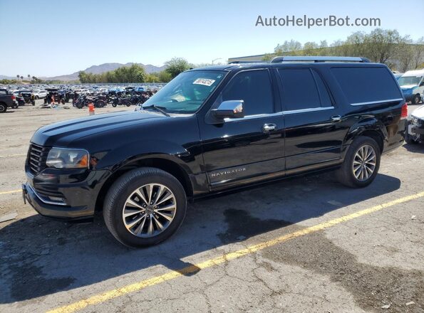 5LMJJ3HT4HEL12962 2017 LINCOLN NAVIGATOR Black Передня ліва чверть