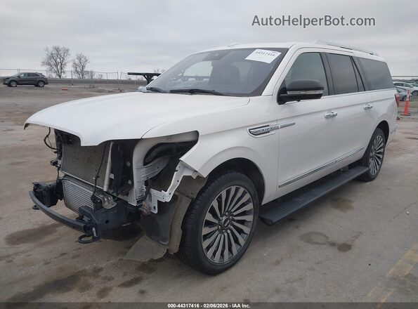 5LMJJ3LT2KEL00677 2019 LINCOLN NAVIGATOR L White Vista tres cuartos delantera izquierda