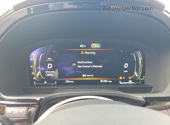 5N1AL1HUXTC335418 2026 INFINITI QX60 Red Vista del cuadro de instrumentos