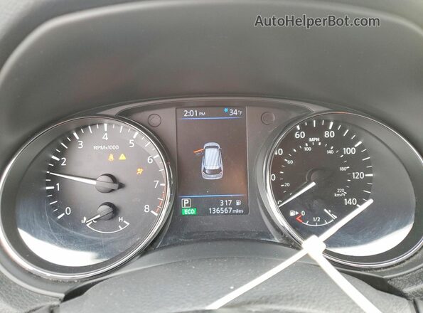 5N1AT2MV6KC703399 2019 NISSAN ROGUE Silver Սարքավորումների վահանակի տեսք