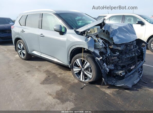 5N1AT3CA1MC749052 2021 NISSAN ROGUE Серый Передняя правая четверть