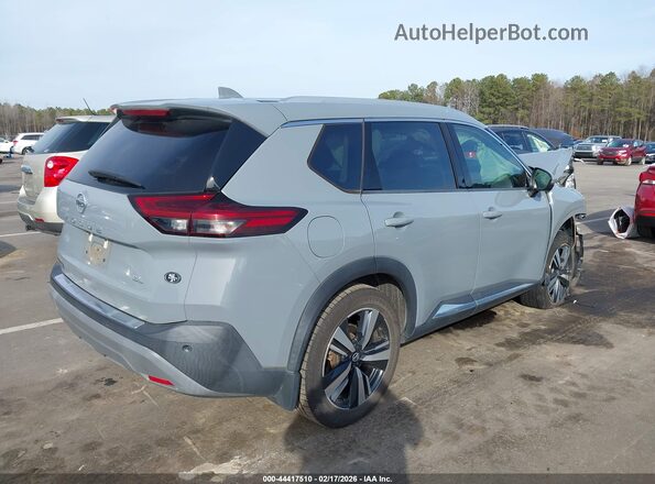 5N1AT3CA1MC749052 2021 NISSAN ROGUE Серый Задняя правая четверть