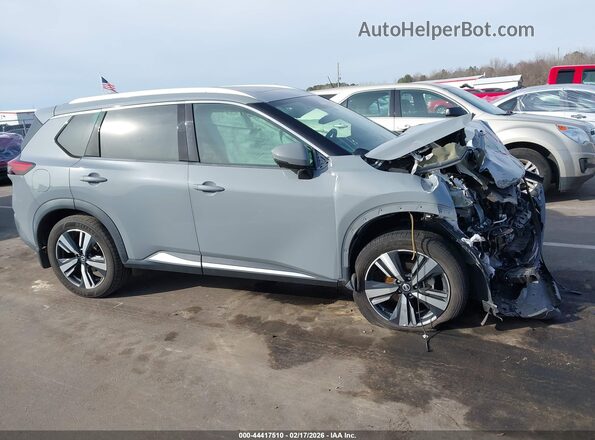 5N1AT3CA1MC749052 2021 NISSAN ROGUE Серый Панорамный вид салона 360°