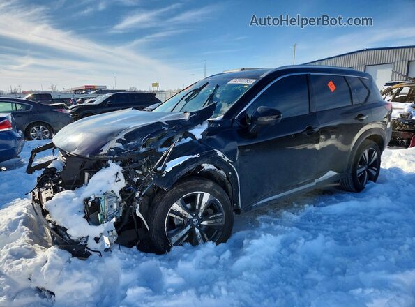 5N1AT3CB2MC722399 2021 NISSAN ROGUE Черный Передняя левая четверть