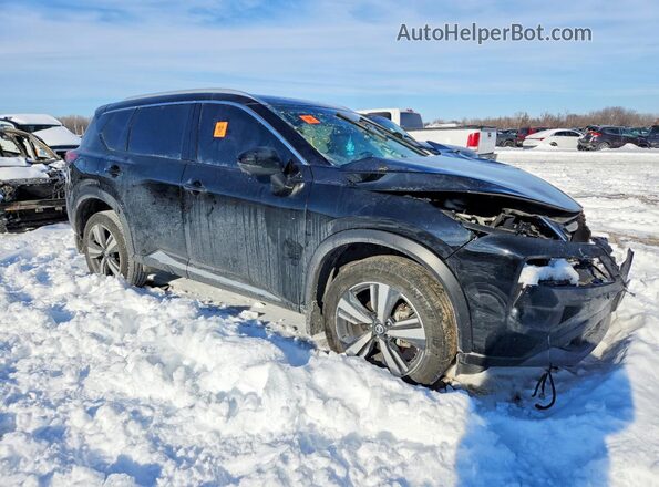 5N1AT3CB2MC722399 2021 NISSAN ROGUE Черный Передняя правая четверть