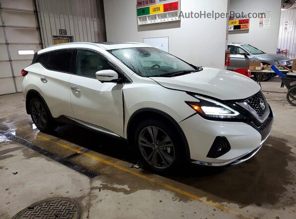 5N1AZ2DS2NC109689 2022 NISSAN MURANO Белый Передняя правая четверть