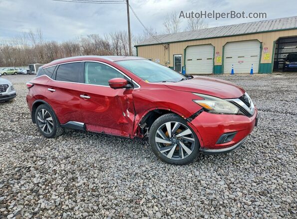 5N1AZ2MH4GN117353 2016 NISSAN MURANO Бордовый Передняя правая четверть