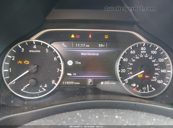 5N1AZ2MJ3KN160156 2019 NISSAN MURANO Темно-бордовый Вид задних сидений