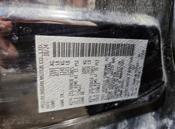 5N1BT3BB0SC789098 2025 NISSAN ROGUE Black Widok wnętrza 360 stopni