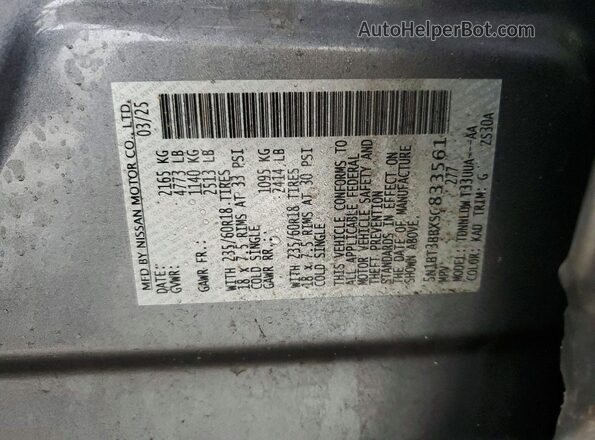 5N1BT3BBXSC833561 2025 NISSAN ROGUE Gray Vista interior de 360 grados