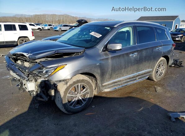 5N1DL0MM3KC519529 2019 INFINITI QX60 Серый Передняя левая четверть