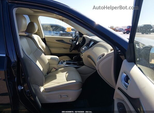 5N1DL0MM7HC517050 2017 INFINITI QX60 Black Widok wnętrza z przodu