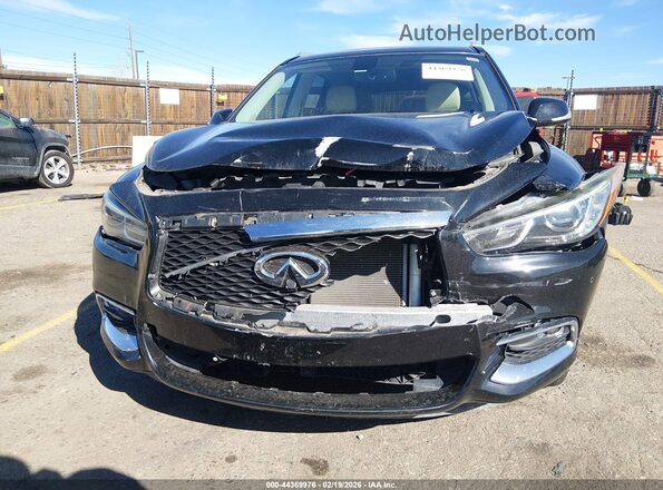 5N1DL0MM7HC517050 2017 INFINITI QX60 Black Widok wnętrza z tyłu