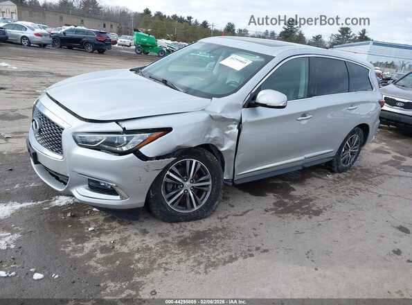 5N1DL0MM8JC530122 2018 INFINITI QX60 Серебряный Передняя левая четверть