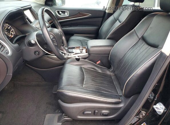 5N1DL0MM9HC513369 2017 INFINITI QX60 Black Widok wnętrza z przodu