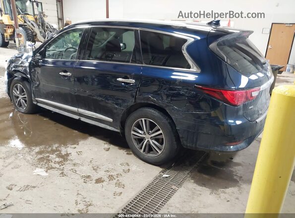 5N1DL0MMXKC522749 2019 INFINITI QX60 Dark Blue Rear left