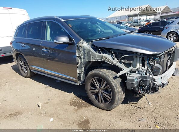 5N1DL0MN1KC564798 2019 INFINITI QX60 Серый Передняя правая четверть