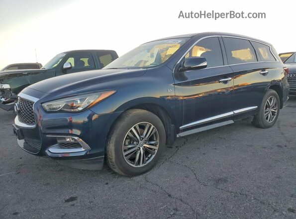 5N1DL0MN4HC515314 2017 INFINITI QX60 Blue Передня ліва чверть