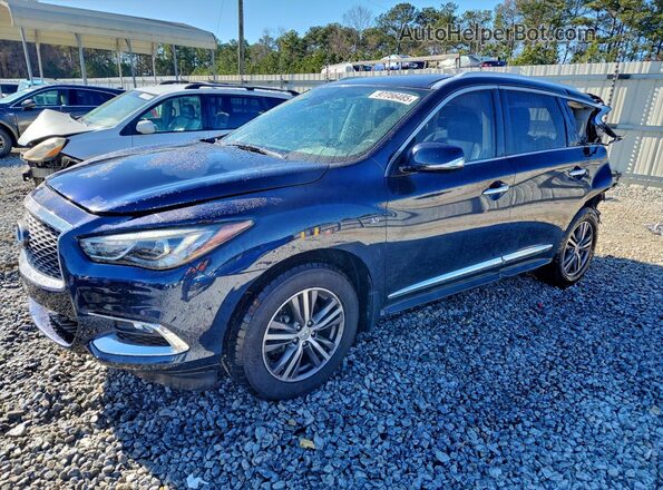 5N1DL0MN5KC501302 2019 INFINITI QX60 Синий Передняя левая четверть