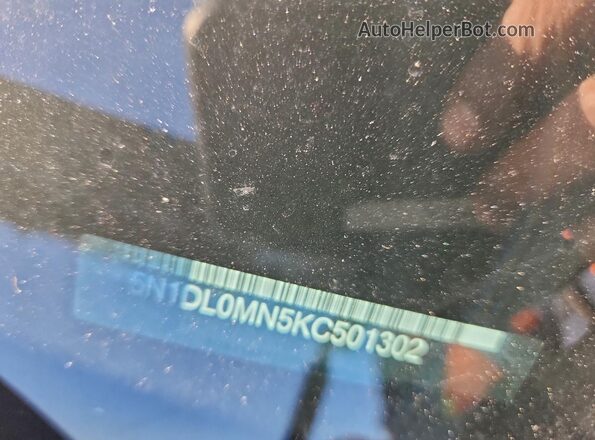 5N1DL0MN5KC501302 2019 INFINITI QX60 Синий Вид наклейки с VIN-кодом