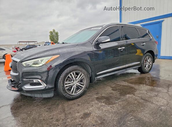 5N1DL0MN8KC569609 2019 INFINITI QX60 Black Առջևի ձախ երեք քառորդ տեսարան
