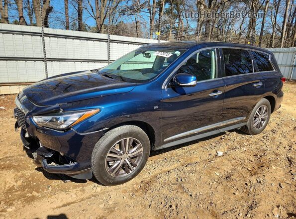 5N1DL0MNXJC509653 2018 INFINITI QX60 Синий Передняя левая четверть