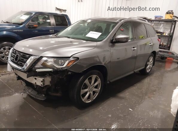5N1DR2MM0JC631259 2018 NISSAN PATHFINDER Gray წინა მარცხენა ხედი სამი მეოთხედიდან