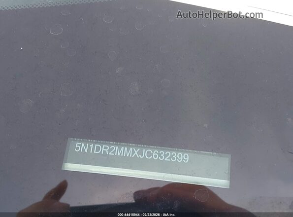 5N1DR2MMXJC632399 2018 NISSAN PATHFINDER Серебряный Вид подкапотного пространства