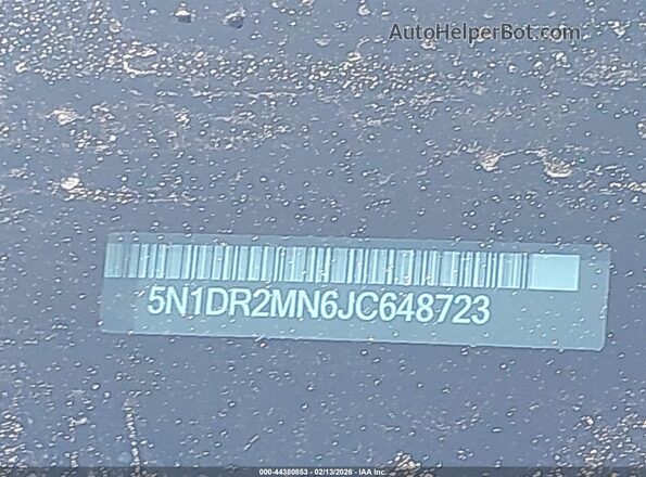 5N1DR2MN6JC648723 2018 NISSAN PATHFINDER Blue Widok komory silnika