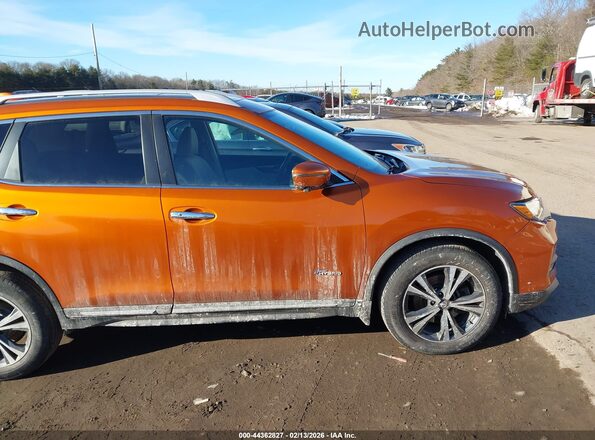 5N1ET2MVXHC768895 2017 NISSAN ROGUE HYBRID Оранжевый Вид задней части салона