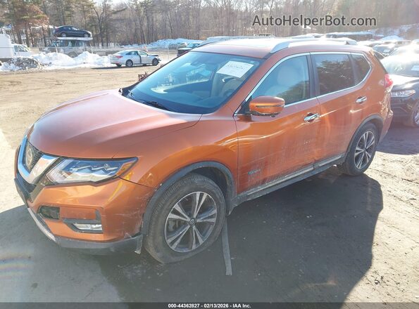 5N1ET2MVXHC768895 2017 NISSAN ROGUE HYBRID Оранжевый Передняя левая четверть