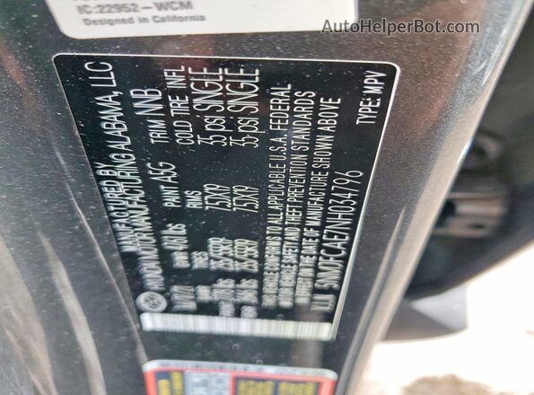 5NMJFCAE7NH034796 2022 HYUNDAI TUCSON Green Вид підкапотного простору