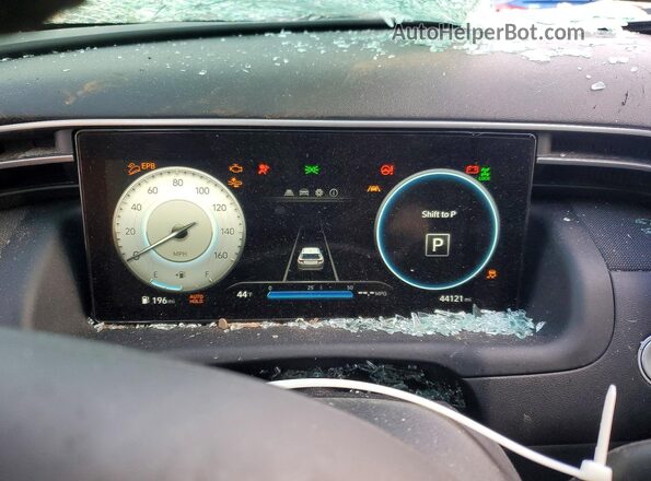 5NMJFCAE7NH034796 2022 HYUNDAI TUCSON Green Вид щитка приладів
