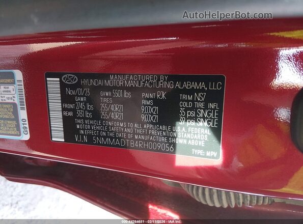 5NMMADTB4RH009056 2024 GENESIS GV70 Красный Вид подкапотного пространства