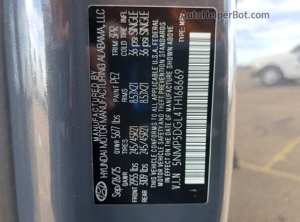 5NMP5DGL4TH168669 2026 HYUNDAI SANTA FE CALLIGRAPHY Charcoal Սալոնի 360 աստիճան տեսք