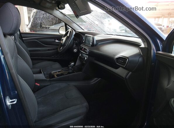 5NMS2CAD8KH087168 2019 HYUNDAI SANTA FE Blue წინა სალონის ხედი