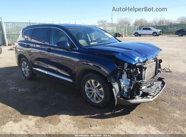 5NMS33AD9KH057674 2019 HYUNDAI SANTA FE Синий Передняя правая четверть