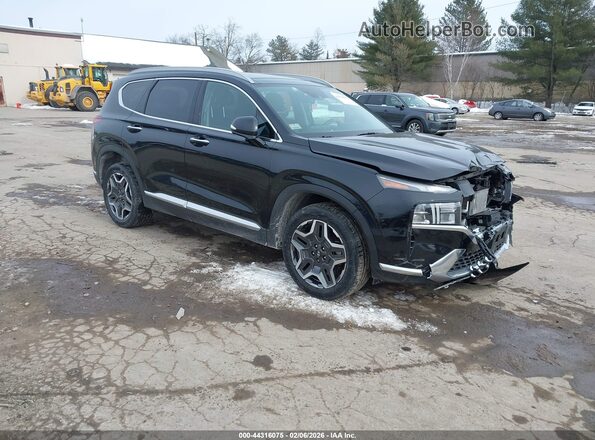 5NMS3DA12PH020954 2023 HYUNDAI SANTA FE HYBRID Черный Передняя правая четверть