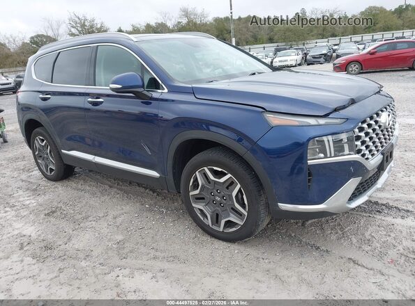 5NMS3DA15PH000097 2023 HYUNDAI SANTA FE HYBRID Синий Передняя правая четверть