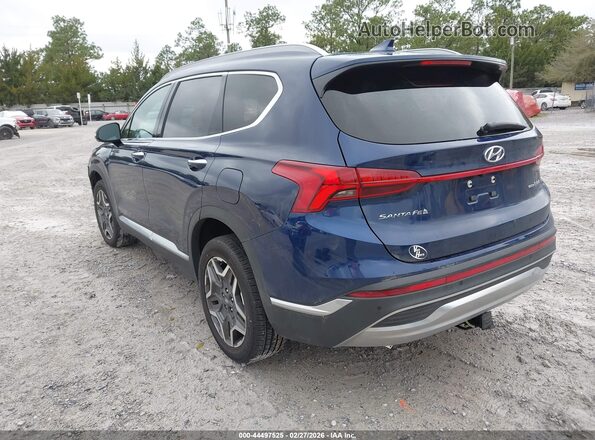 5NMS3DA15PH000097 2023 HYUNDAI SANTA FE HYBRID Синий Задняя левая четверть
